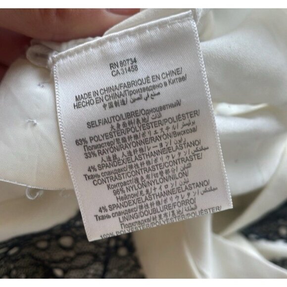 BCBGMaxAzria Rumor Dress 12 Ivory Black Stretch Sheath Sleeveless Career Church - Picture 11 of 15